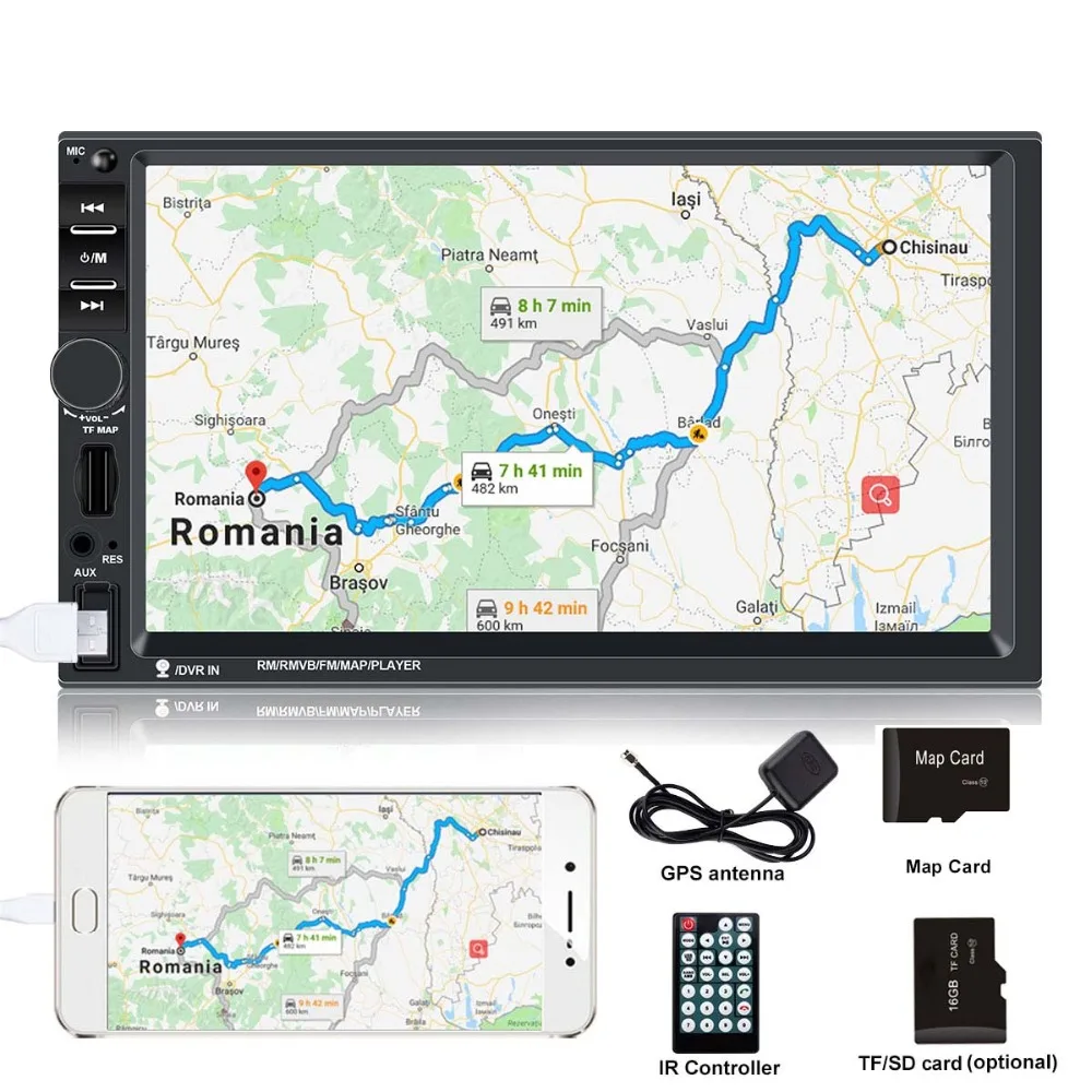 Авторадио 2 din gps 7 дюймов сенсорный экран автомобильный Радио мультимедийный