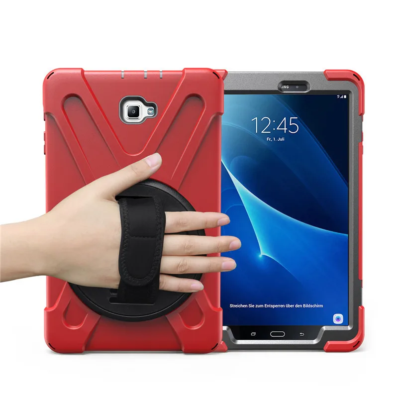 Безопасный Ударопрочный силиконовый чехол Hmsunrise для детей Samsung Tab A 10 1 T585 T580 ручной