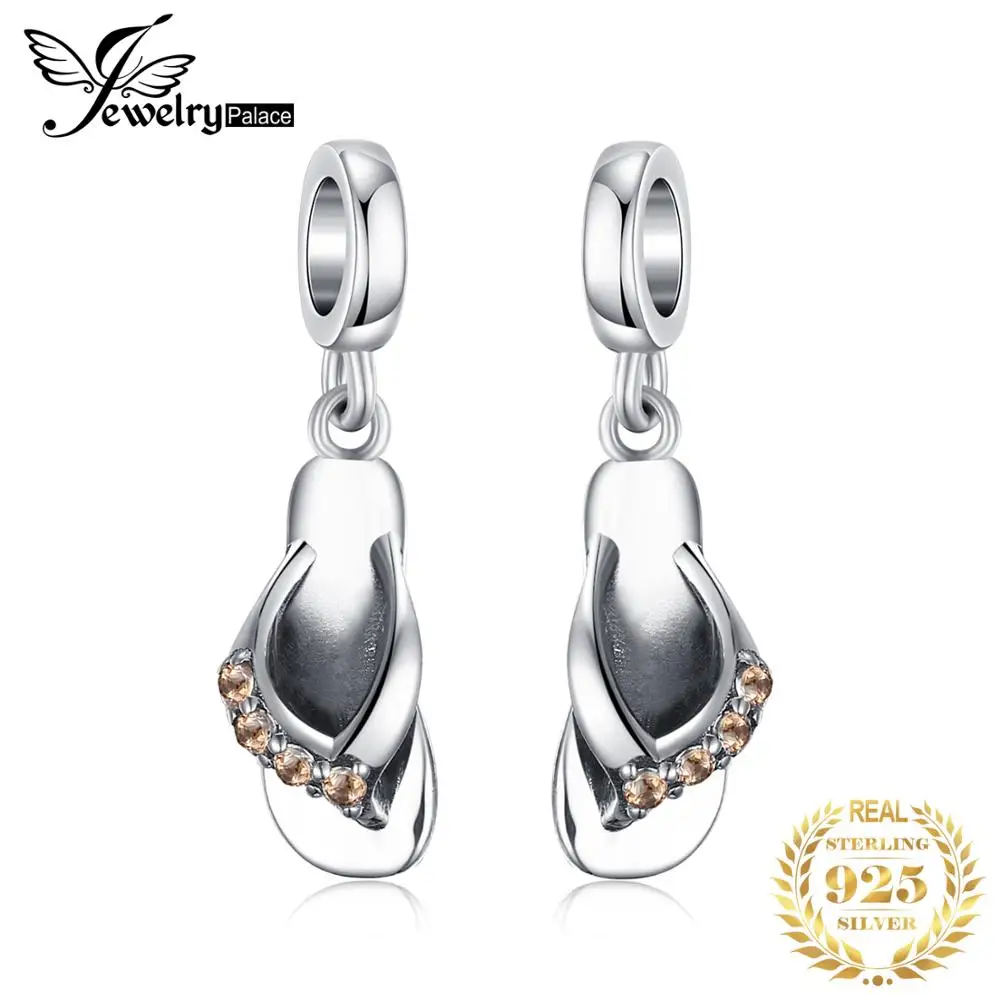 JewelryPalace 925 пробы серебро шампанское кубического циркония тапочки очарование