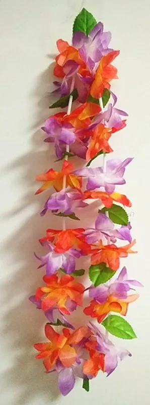 12 шт./лот 2018 гавайское ожерелье леи тропический Luau гавайские шелковые цветы Lei