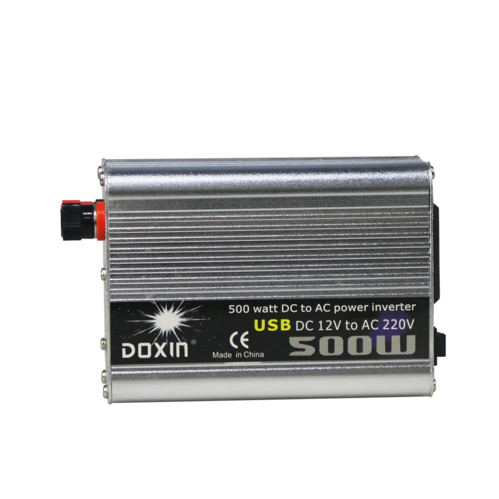 DOXIN 500 W инвертор автомобиля 12 V до 220 V серебро исправлены волны высокой частоты Мощность конвертер с USB