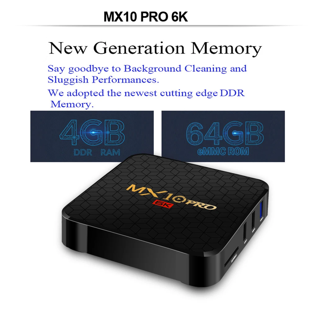Смарт ТВ приставка MX10 PRO Android 9 0 Allwinner H6 4K медиаплеер 6K декодирование изображений 32