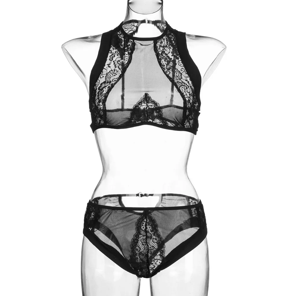 Sous vetement femme сексуальная пижама Babydoll нижнее белье с открытой спиной бюстгальтер