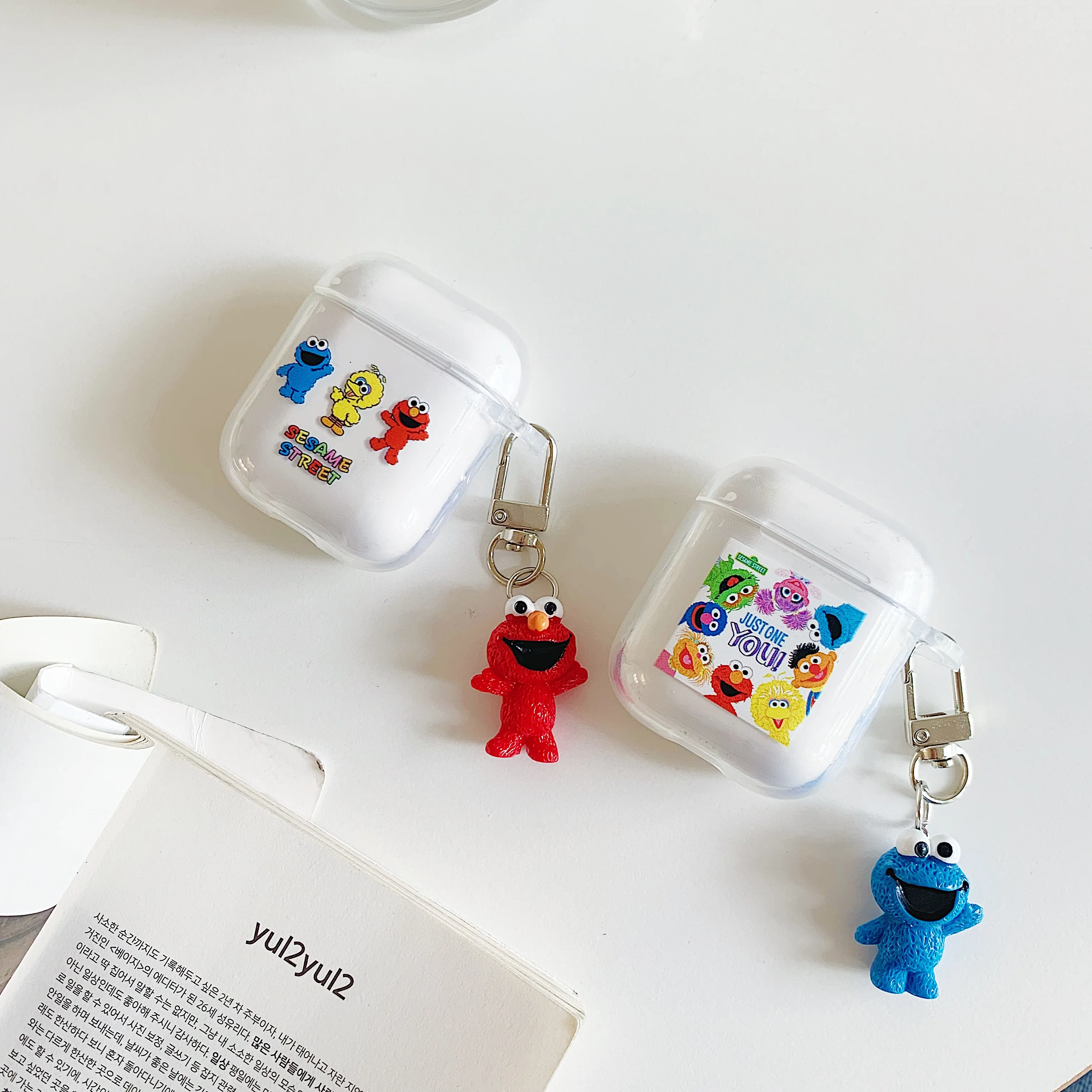 Улица Сезам Элмо печенья кукла кулон мультфильм беспроводной Bluetooth наушники