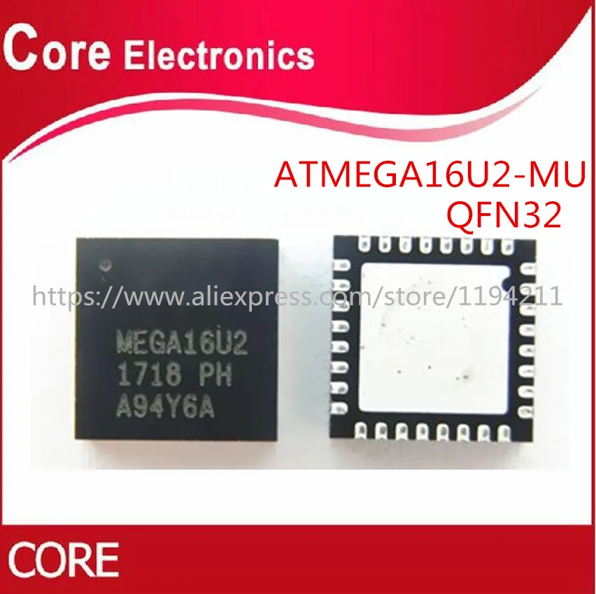 ATMEGA16U2 MU MEGA16U2 QFN 32 5 шт./лот IC|Интегральные схемы| |