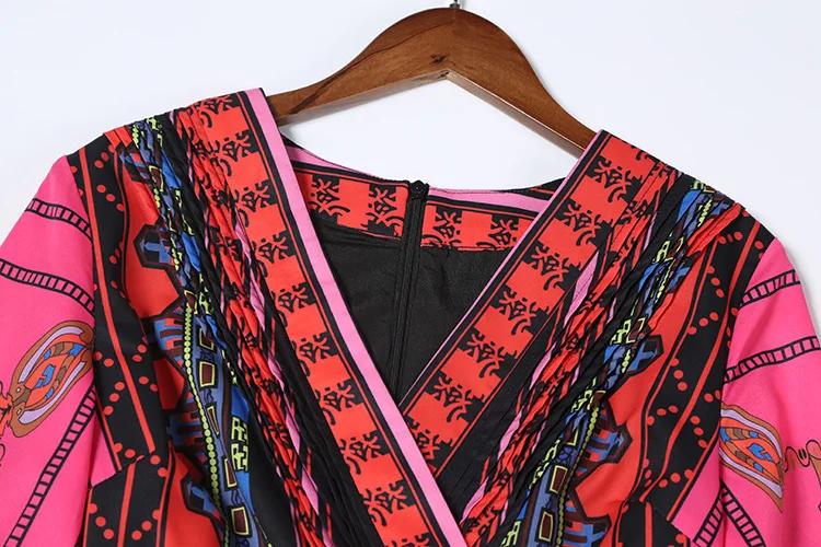 Новинка 2017 женщин осень взлетно посадочной полосы мода лоскутное печати v