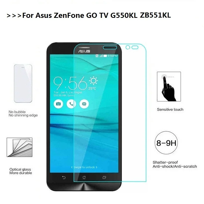 Для Asus zenfone GO ТВ G550KL X013DA с уровнем твердости 9 H закаленное Стекло для ZB551KL X013DB Экран