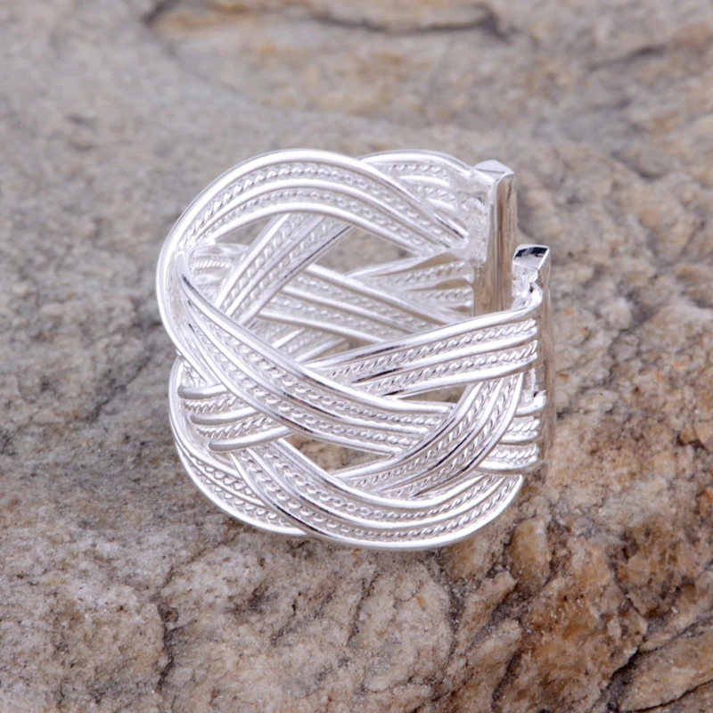 Оптовая продажа посеребренное кольцо серебряные модные ювелирные изделия