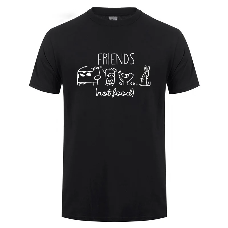 Мужская и женская хлопковая Футболка Activism Friends Not Food Vegan подарок для вегетарианцев