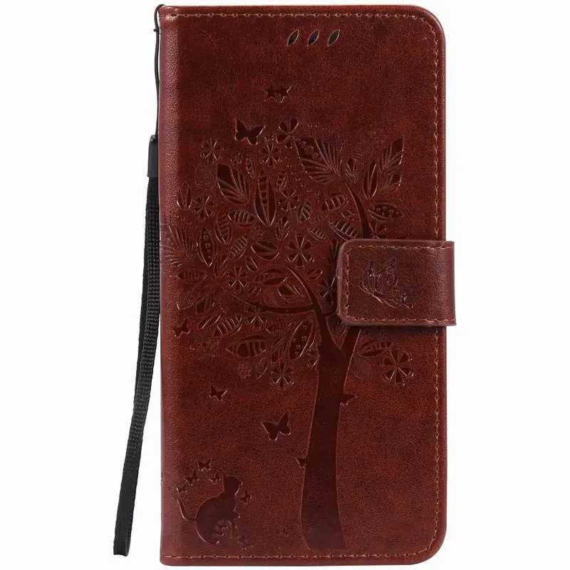 Для Coque iPhone 8 флип чехол кожаный бумажник+ Силиконовый мягкий чехол iPhone8 Plus чехол для телефона s 3D тисненый кошачий дерево защитный чехол