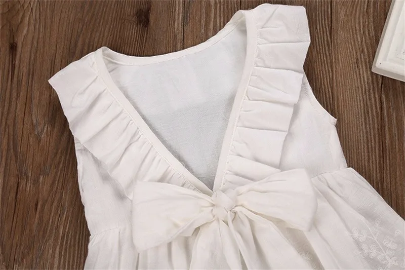 2017 летнее платье принцессы для девочек белые кружевные вечерние платья с