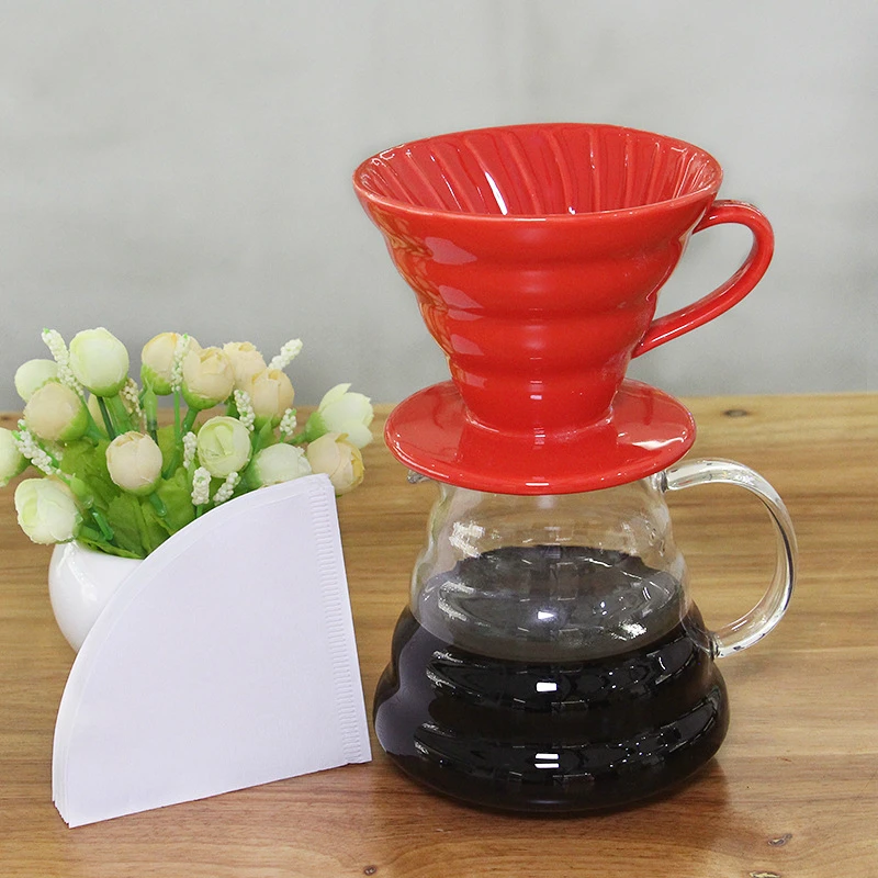 Керамический капельный фильтр для кофе V60 кофейник с конусным фильтром