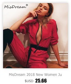 MisDream для женщин флуоресценции комбинезоны осень г. женский с длинным рукавом молния Fly водолазка Тощий повседневное комбинезоны для