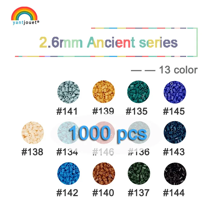 

2.6mm yant jouet Ancient Series Beads 1000pcs 15colors kids hama beads perler beads diy Puzzles high quality Handmade gift toy