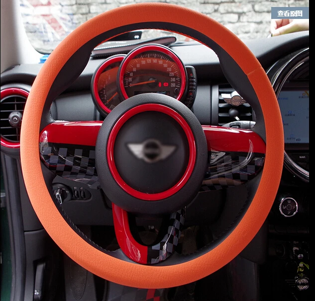 Автомобильный Стайлинг чехол на руль силиконовый для BMW MINI Cooper S R50 R53 R56 R60 F55 F56 Clubman