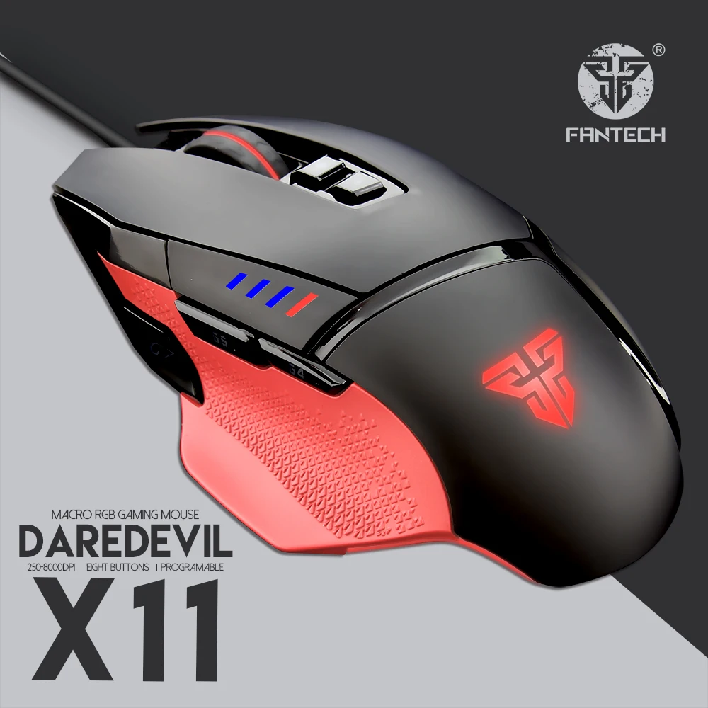 FANTECH X11 игровая профессиональная мышь RGB четыре файла 250 8000 точек/дюйм