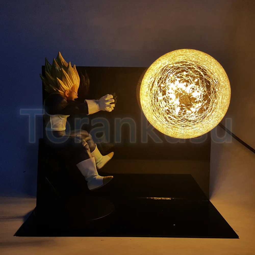 Dragon Ball Z Figure Vegeta Super Saiyan Final Flash DIY Display Set Anime DBZ Led Lighting Lamp Model DIY168 | Игрушки и хобби