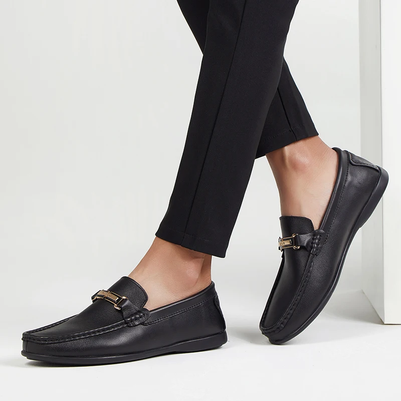 loafer men Casual Shoes Men 2019 Slip On Size 36-47 men's genuine leather shoes#ZQ2007 | Обувь