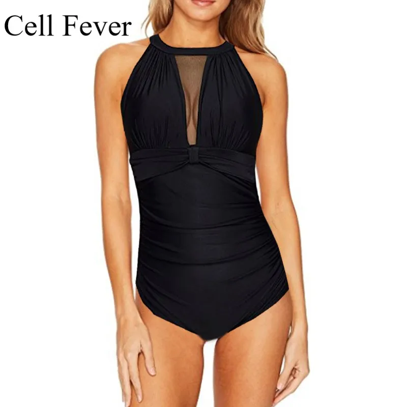 Женский цельный купальник сексуальный летний с v образным вырезом и рюшами