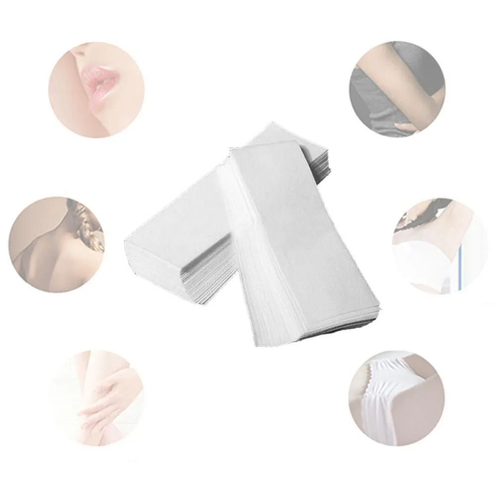 100 шт. Нетканая ткань для удаления тела коврик волос бумажные полоски воск салона