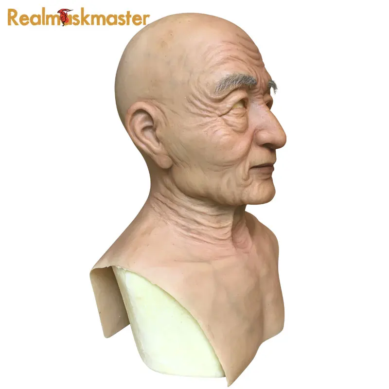 Realmaskmaster реалистичные Силиконовые Хэллоуин маска для вечеринки поставки искусственный Голубь из латекса взрослых старый человек полный лицо маски фетиш