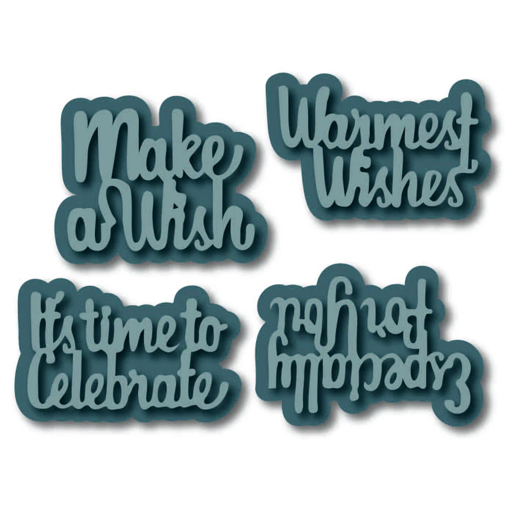 Штампы для рукоделия 4 шт. штампы с надписью Make Wishes металлические резные новинка