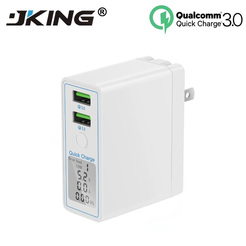 36 Вт двойное USB быстрое зарядное устройство 3 0 светодиодный дисплей для iPhone Samsung