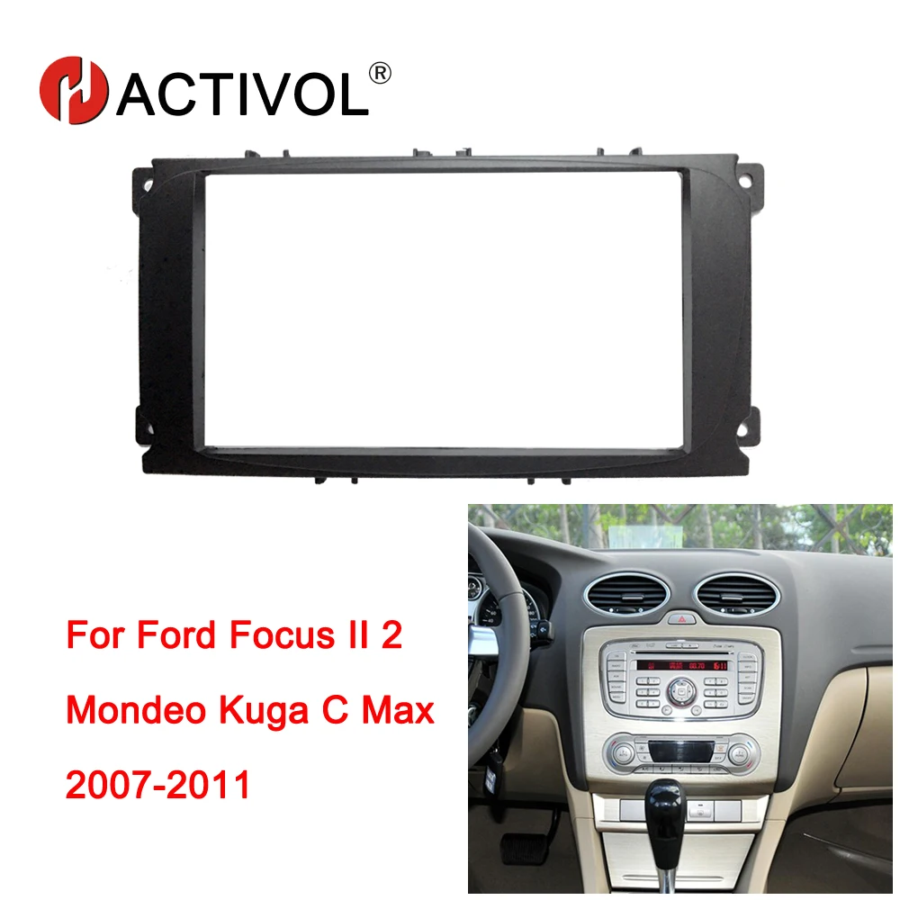 HACTIVOL 2 Din Автомобильная Радио лицевая пластина рамка для Ford Focus 2 Mondeo max C max 2007-2011 Автомобильный DVD gps плеер панель приборная панель набор