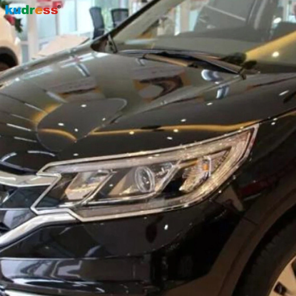 Для Honda CRV C-RV ABS хромированный передний головной светильник, абажур, светильник, капот, накладка, накладка, авто аксессуары, Стайлинг