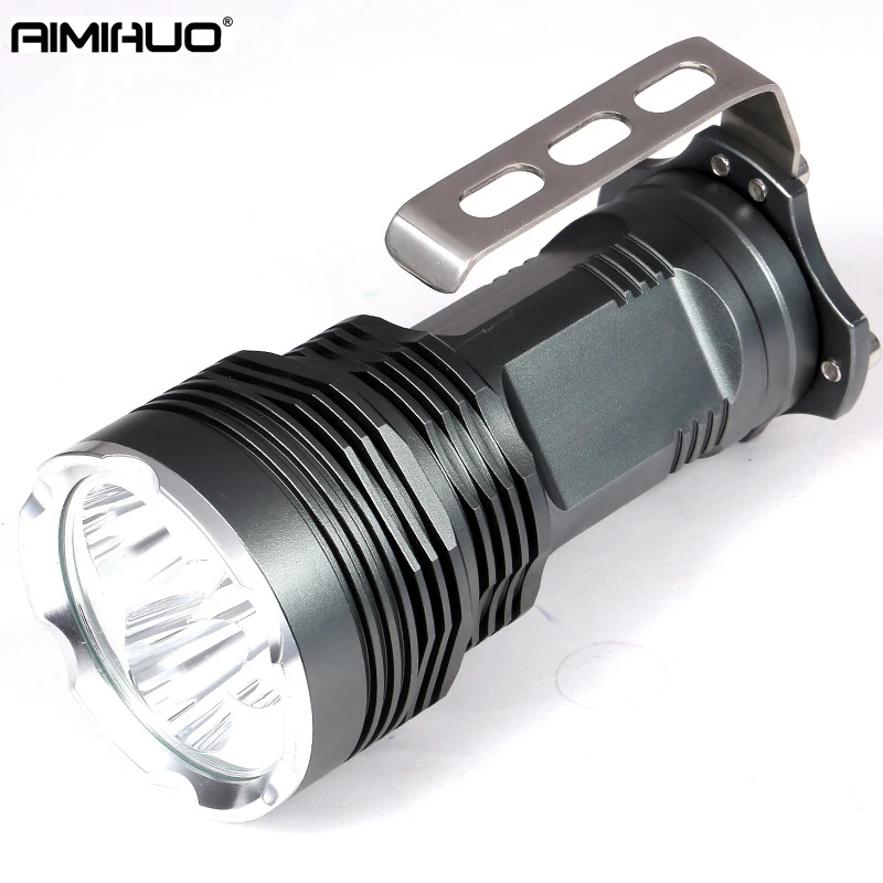 Aimihuo Портативный Фонари светодио дный Фонарик searchlight T6 лампы высокой мощности