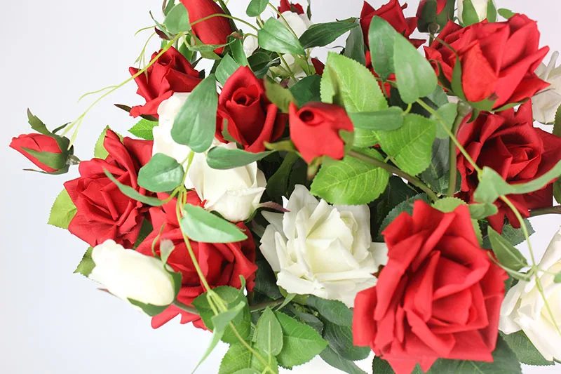 Экстра10% скидка/10 шт) 5or10PCS(2 цветка+ 1 бутон)/PC большой дом/Свадьба/Вечерние/украшение невесты искусственный Голубь из латекса Настоящее прикосновение цветок розы