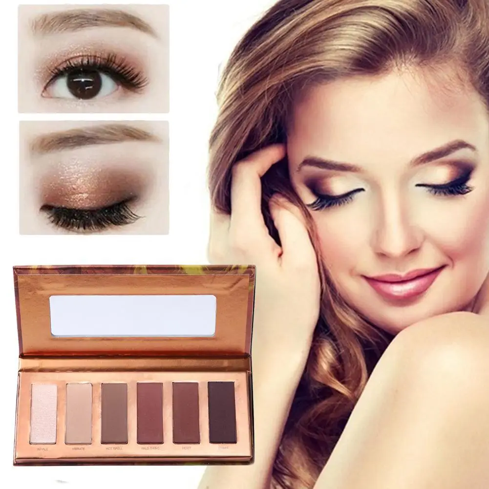 Luxury New Mini Heat Eyeshadow Makeup Palette 6 Colors Shimmer Matte Daily Basic Eye Shadow Powder Natural Nude Contour Set |