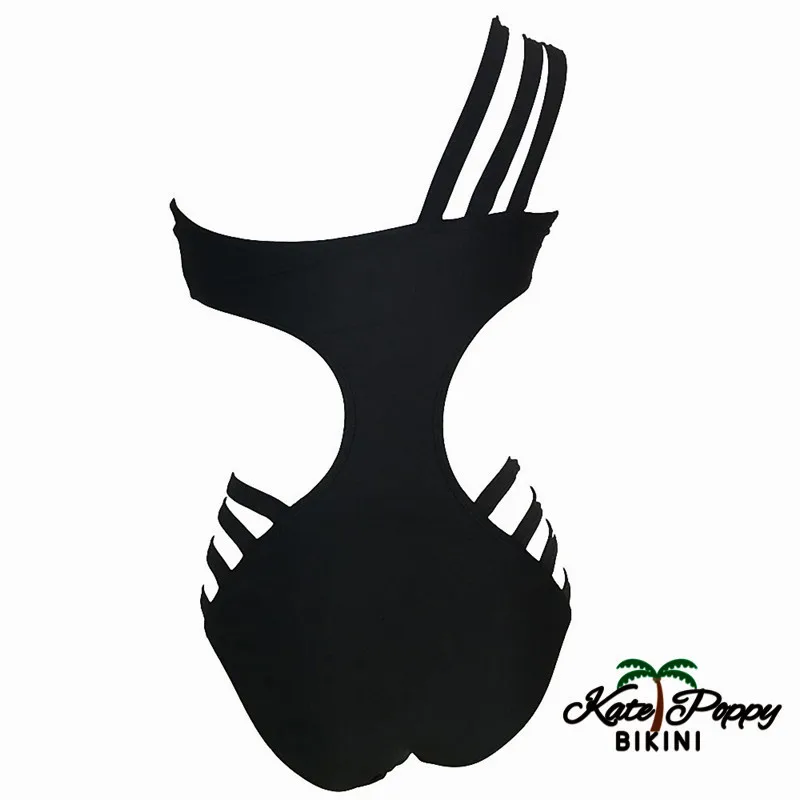 2018 New Women Swimsuit Sexy One-piece Bikini on Side Shoulder Hollow Out Beachwear | Спорт и развлечения