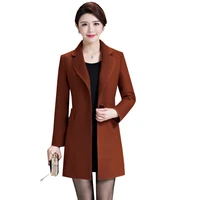 double sided plus size cashmere winter women wool jacket 2018 new thick middle aged woolen long ladies coat casaco feminino z589