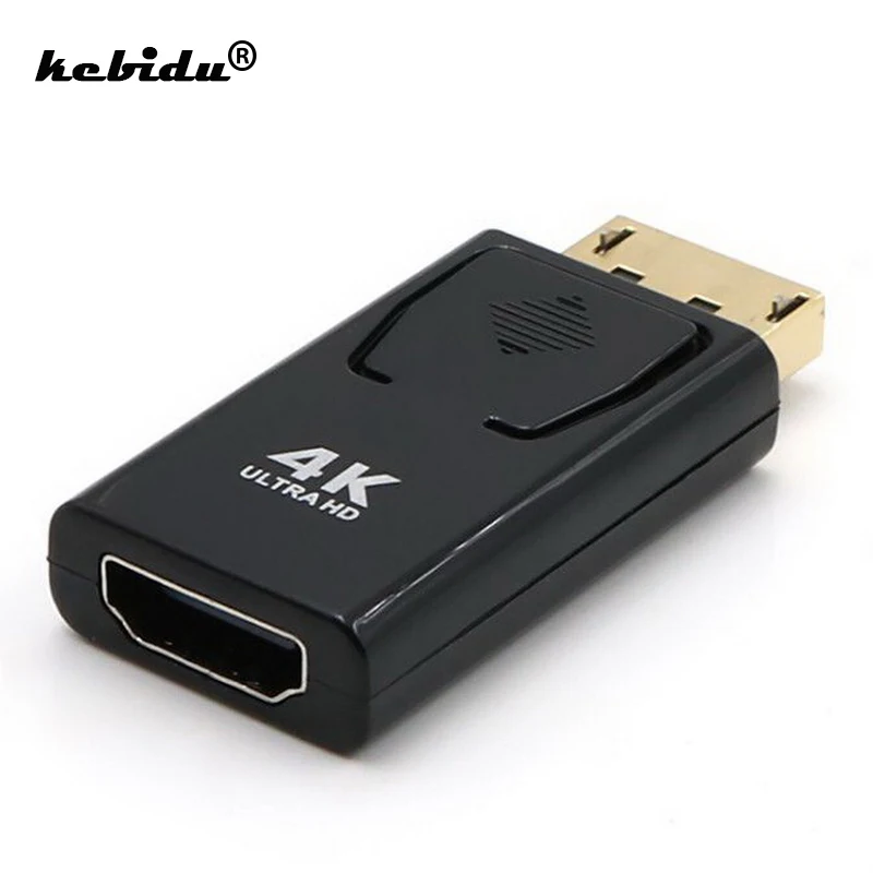 Адаптер kebidu 4K DP HDMI совместимый переходник с порта дисплея на для ноутбука