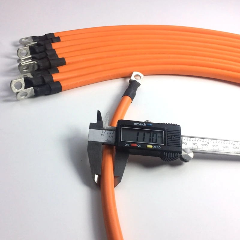 4 шт. высокое качество 2 AWG Чистая медь кабель для подключения батареи 35 см длина