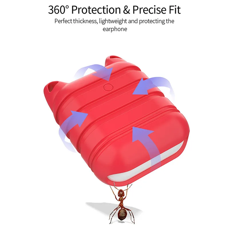 CALETOP Cute Soft Cases for Airpods Case Protecive Sillicone Cover Airpod Accessories With Anti-Lost Rope TWS Earphones | Электроника