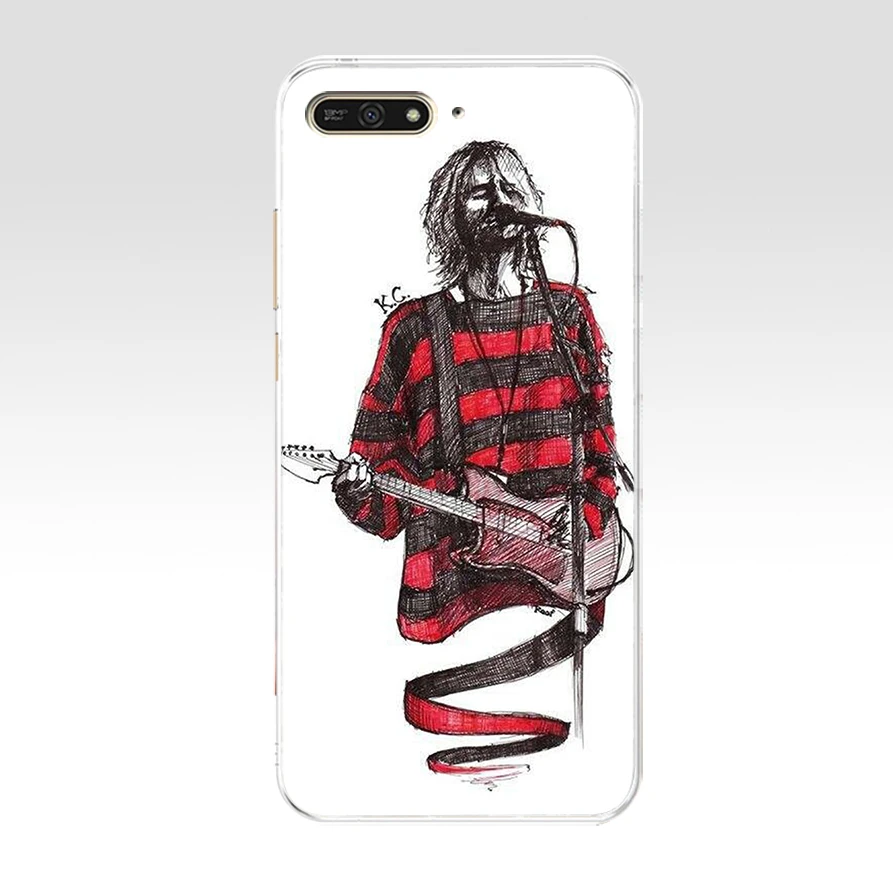 228AQ Nirvana Kurt Cobain чехол для телефона из мягкого силикона ТПУ с рисунком huawei Honor 7a pro 7x