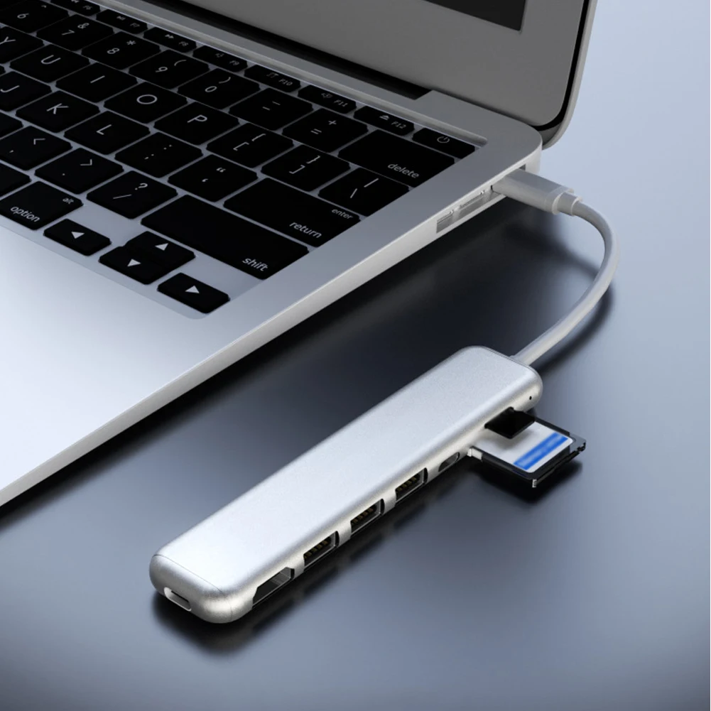 8 в 1 Алюминиевый сплав type c модный кардридер износостойкий адаптер зарядки HDMI