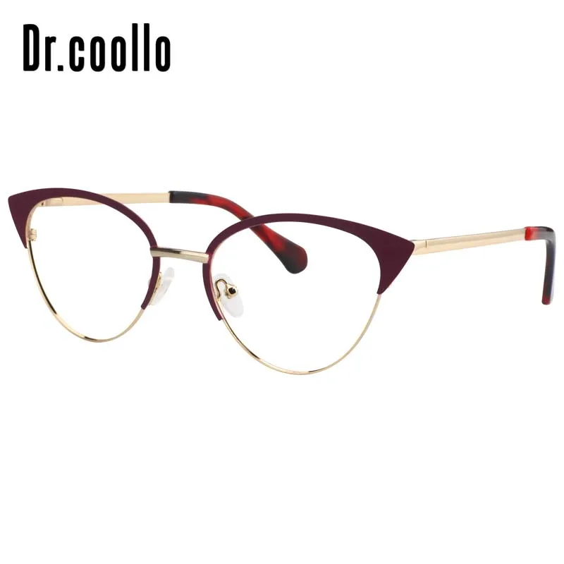 Dr coollo модный стиль полный обод металлический Browline очки для чтения Оптические