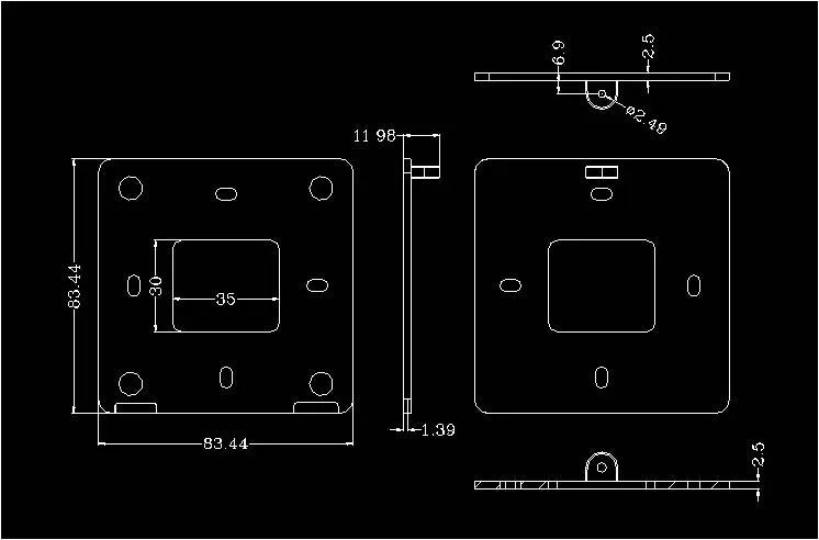 2 pcs/lot 86*86*22mm housing DIY plastic material ABS box for access control small RFID case electronic project | Обустройство дома