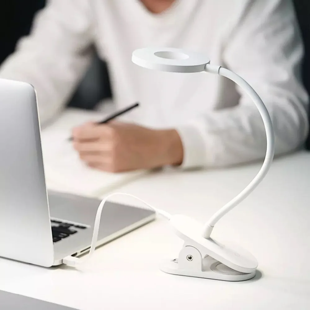 Yeelight LED Desk Lamp Clip Night Light USB Rechargeable 360 Degree Adjustable Dimming Reading For Bedroom | Электроника