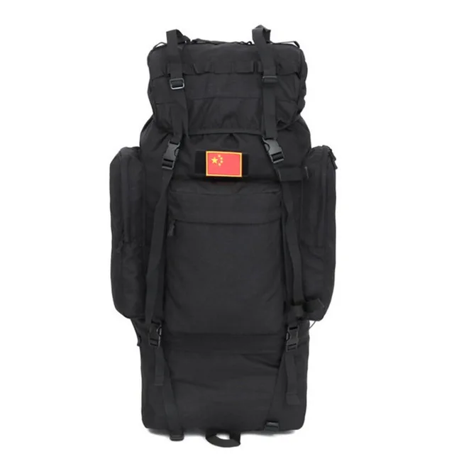 black 100L рюкзак для кемпинга, альпинизма, треккинга, большой емкости, рюкзак для путешествий, для походов на открытом воздухе, нейлоновый водонепроницаемый рюкзак, сумка - Цвет: black