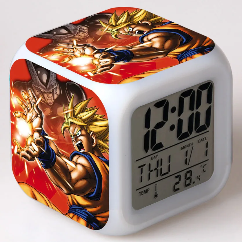 Япония Манга Dragon Ball z фигурки светодиодный сенсорный светильник с изменением цвета будильник настольные часы Аниме Figma Dragon Ball Супер Игрушки для мальчиков