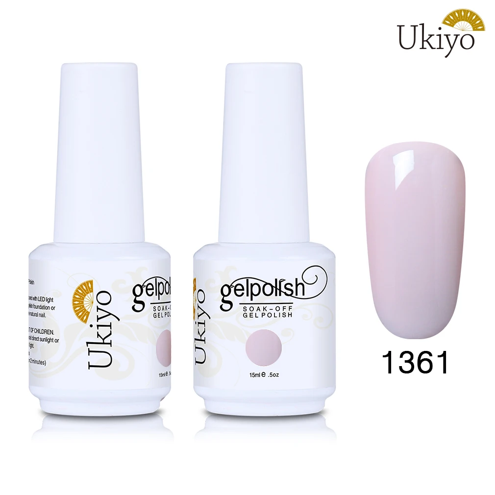 1361 Ukiyo 15 мл Лак для ногтей 170 великолепный цвет Гель-лак для ногтей Vernis полуперманентное верхнее покрытие Базовое покрытие гель-лаки для ногтей Гель-лак - Цвет: 1361