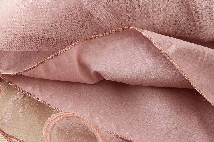 Модное розовое платье для девочек Пляжная хлопковая сетчатая обувь Vestido 2021