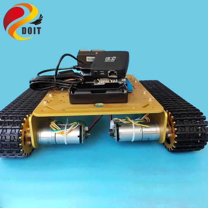 Робот-танк T200 с пультом дистанционного управления Wi-Fi шасси для Arduino | Игрушки и