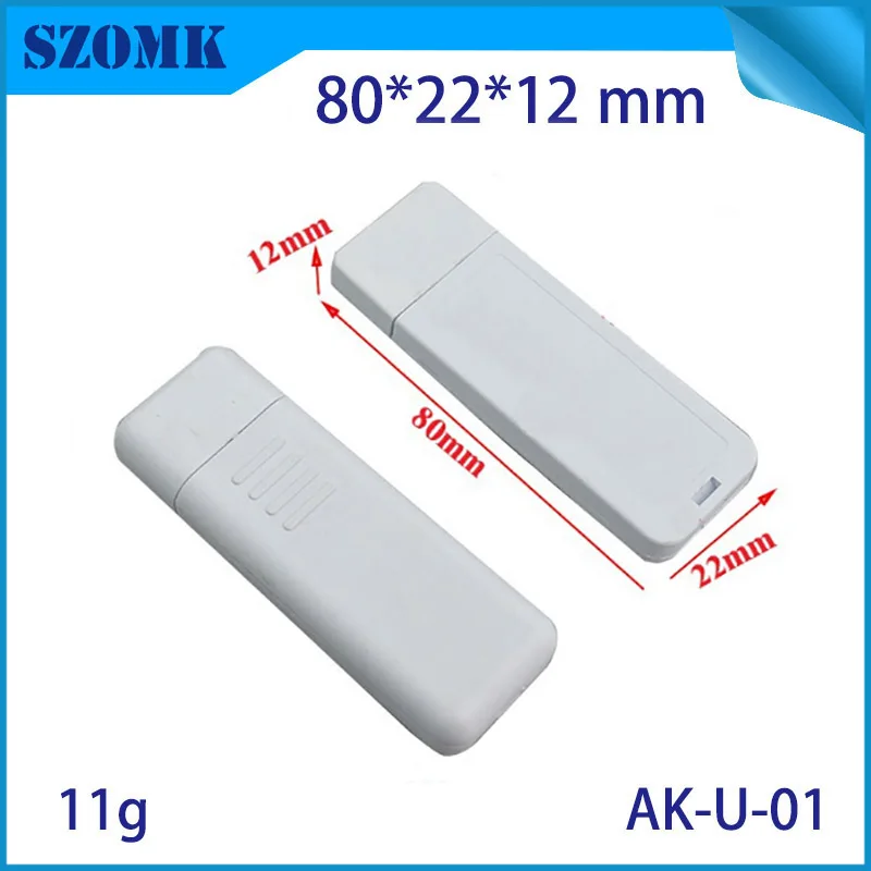 Szomk пластиковый usb корпус diy электронная проектная коробка (10 шт.) 80*22*12 мм палка