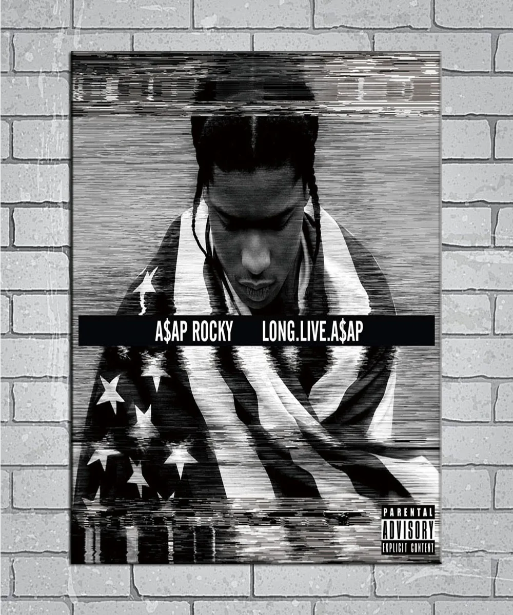 Фото Альбомная обложка N1465 A $ AP Rocky Long Live Rap в стиле хип-хоп для музыки светлый холст