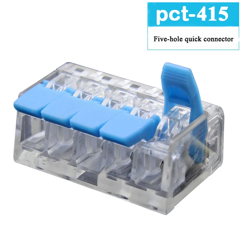 CH-415BU Wire Connector 50 / 100PCS Orange Mini Quick Connector Universal Compact Wire Connector Plug-in Wire Terminal Home Connector - Цвет: CH-415BU